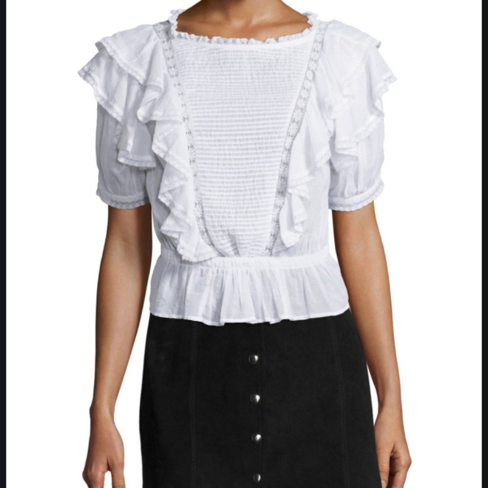 Isabel Marant Étoile Ruffled Blouse in RUST (34)